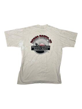 Vintage Christian Rodeo Round-Up TShirt Mens XL Western God Single Stitch 90s